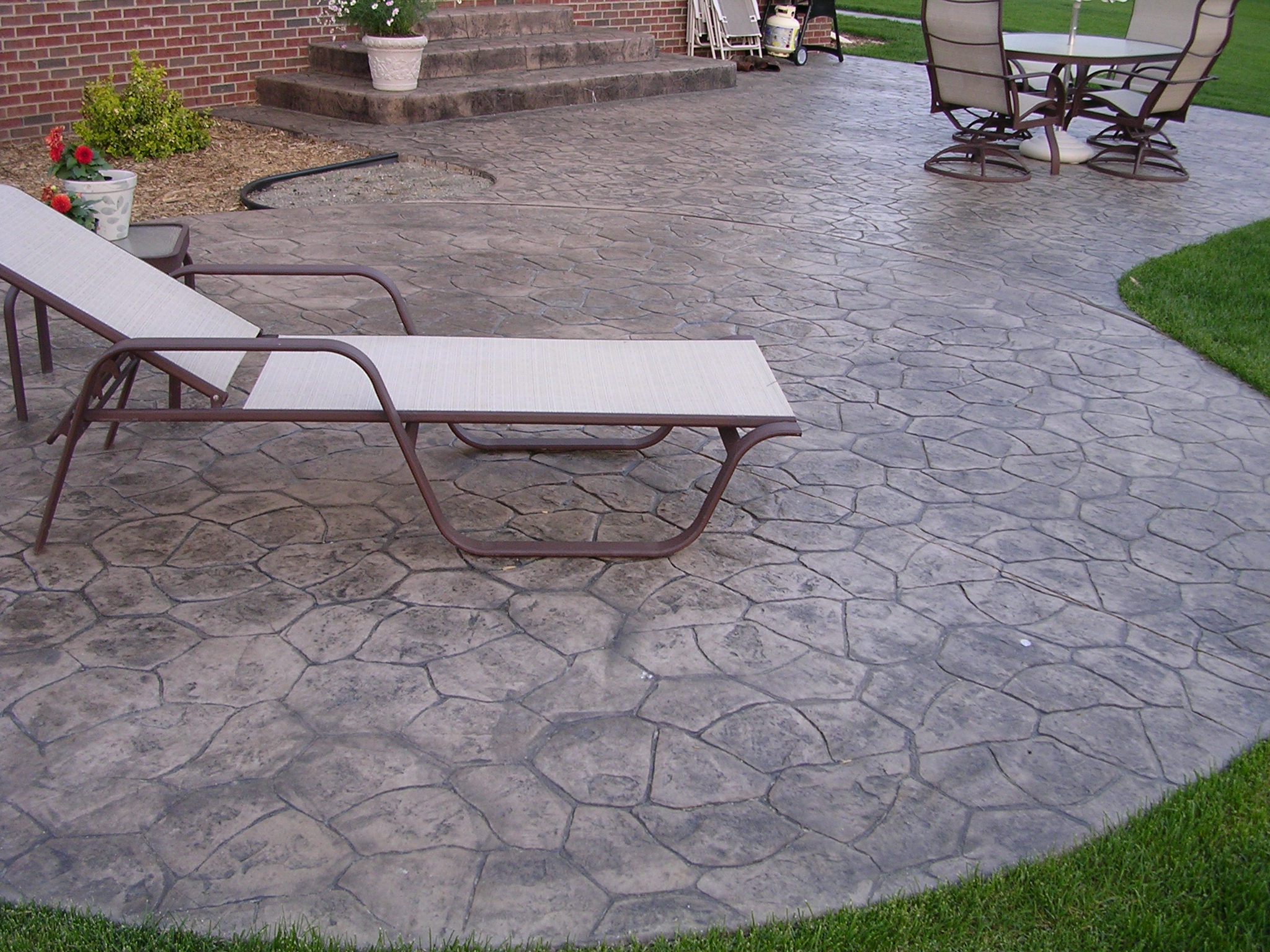 Custom Random Stone Stamped Patio
