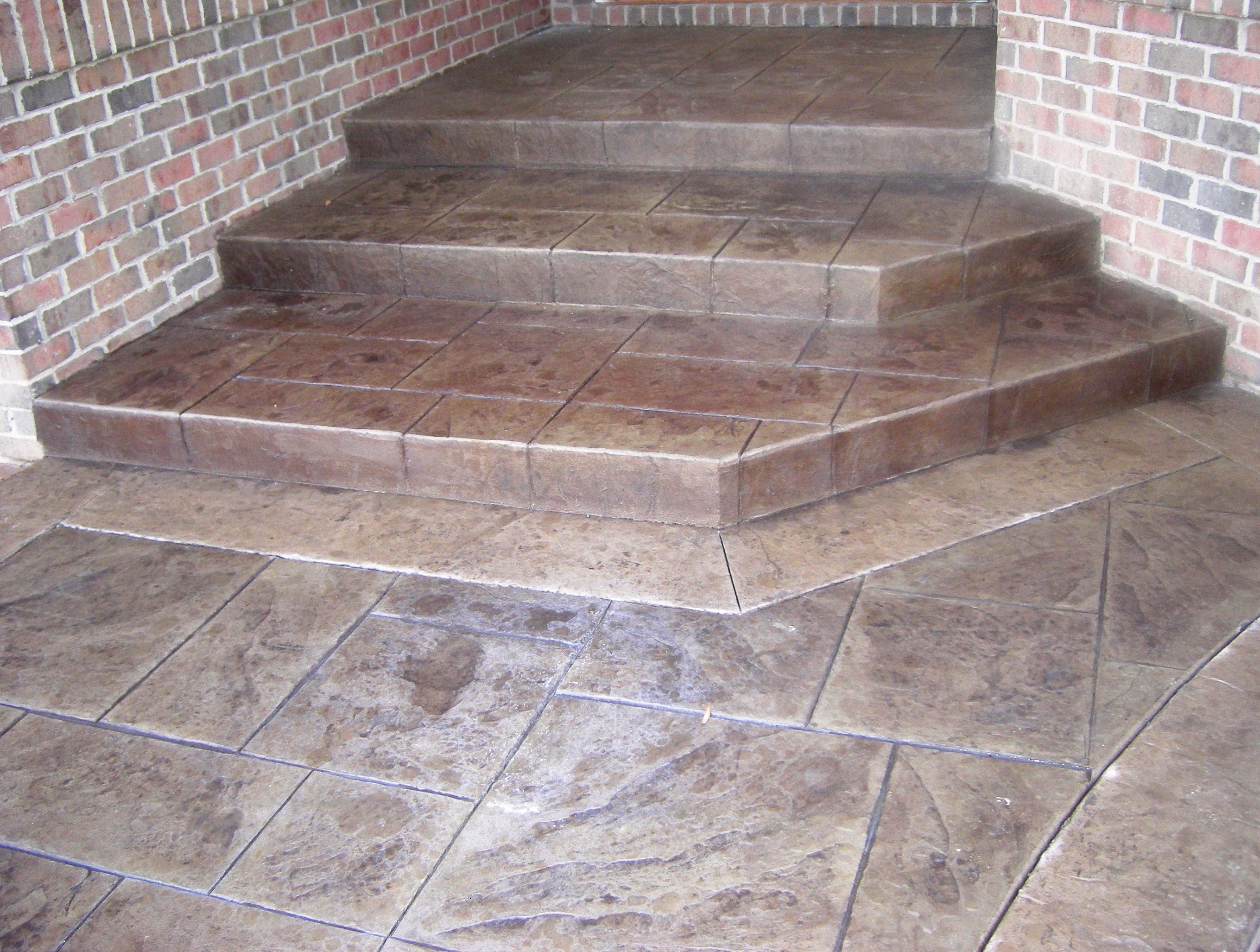 Slate Stamp Steps with Border